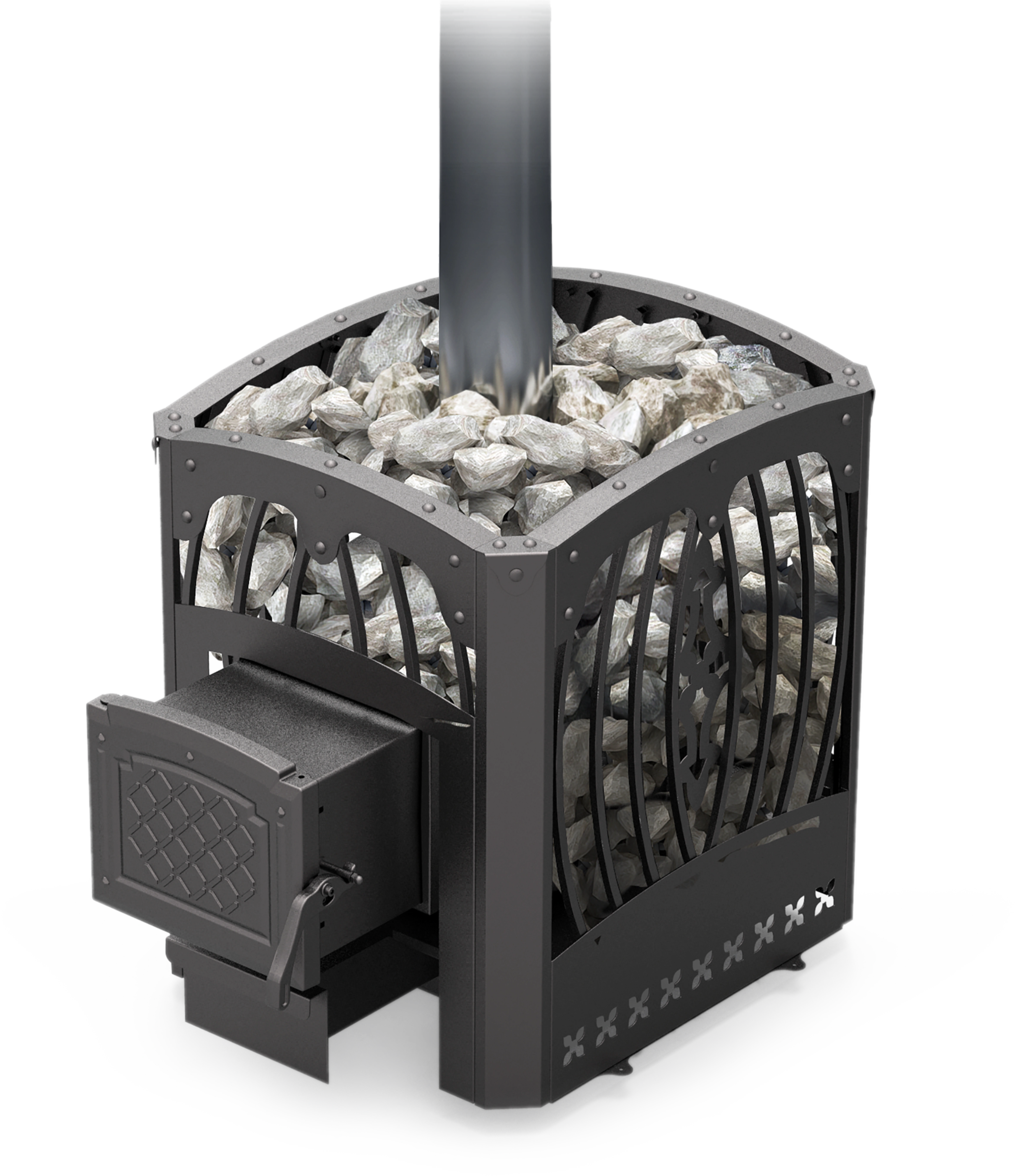 Чугунная печь для бани Былина-сетка 12 Ч (1.3) - Теплодар