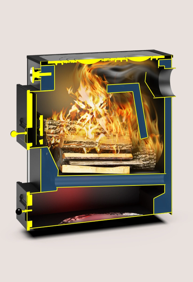 Дровяной котёл отопления Куппер ПРАКТИК-16 В - Теплодар